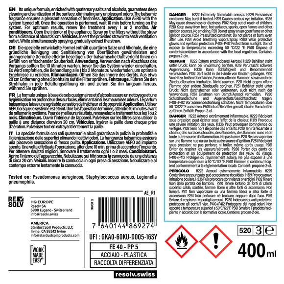 AERO - Igienizzante Deodorizzante Climatizzazione