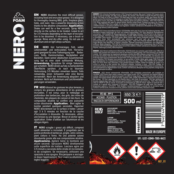 NERO Foam - Detergente Barbecue e Griglie